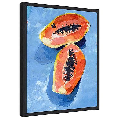 Bold Papaya Ii By Jennifer Paxton Parker Framed Canvas Wall Art Print