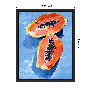 Bold Papaya Ii By Jennifer Paxton Parker Framed Canvas Wall Art Print