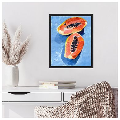 Bold Papaya Ii By Jennifer Paxton Parker Framed Canvas Wall Art Print