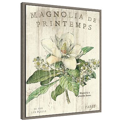Magnolia De Printemps By Sue Schlabach Framed Canvas Wall Art Print