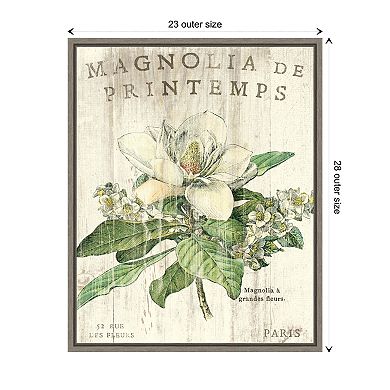 Magnolia De Printemps By Sue Schlabach Framed Canvas Wall Art Print