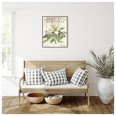 Magnolia De Printemps By Sue Schlabach Framed Canvas Wall Art Print