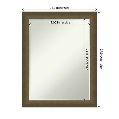 Blaine Narrow Petite Bevel Bathroom Wall Mirror