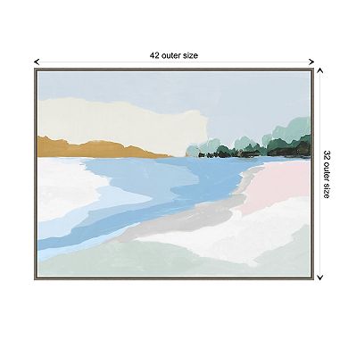 Soft Coastal I By Isabelle Z Framed Canvas Wall Art Print