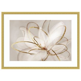 Transparent Beauty Iii (floral) By Eva Watts Wood Framed Wall Art Print