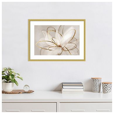 Transparent Beauty Iii (floral) By Eva Watts Wood Framed Wall Art Print