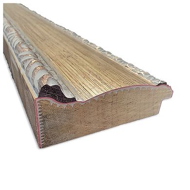 Fleur Silver Wood Non Beveled Full Length Floor Leaner Mirror