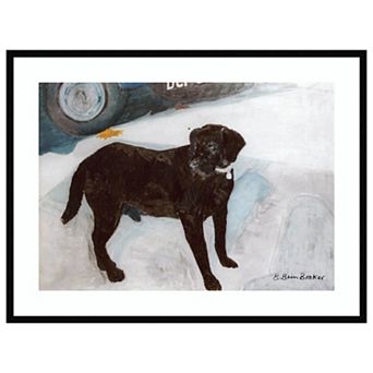 Rex In The Morning At The Used Car Lot By Brenda Brin Booker Wood Framed Wall Art Print