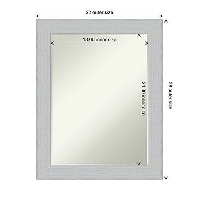 Shiplap Petite-bevel Wood Bathroom Wall Mirror