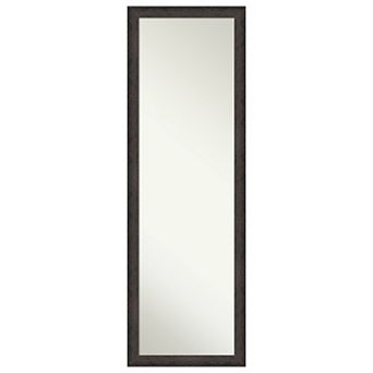 Dappled Narrow Wood Non-beveled On The Door Mirror Full Length Mirror