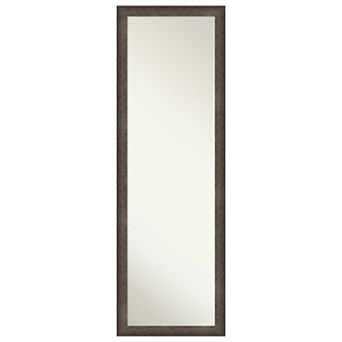 Dappled Narrow Wood Non-beveled On The Door Mirror Full Length Mirror