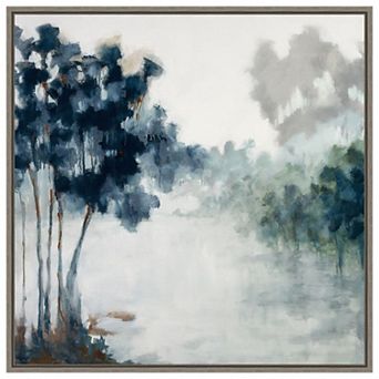 Soft Winter Light And Trees By Jacqueline Ellens Framed Canvas Wall Art Print