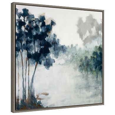 Soft Winter Light And Trees By Jacqueline Ellens Framed Canvas Wall Art Print