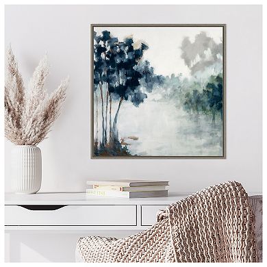 Soft Winter Light And Trees By Jacqueline Ellens Framed Canvas Wall Art Print