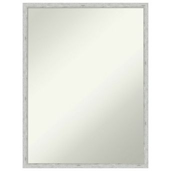 Imprint Silver Non-beveled Wood Bathroom Wall Mirror