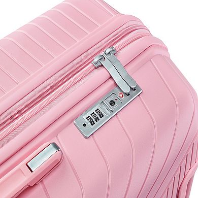 4 Pc Mute Spinner Luggage Set Expandable Suitcase With Tsa Lock