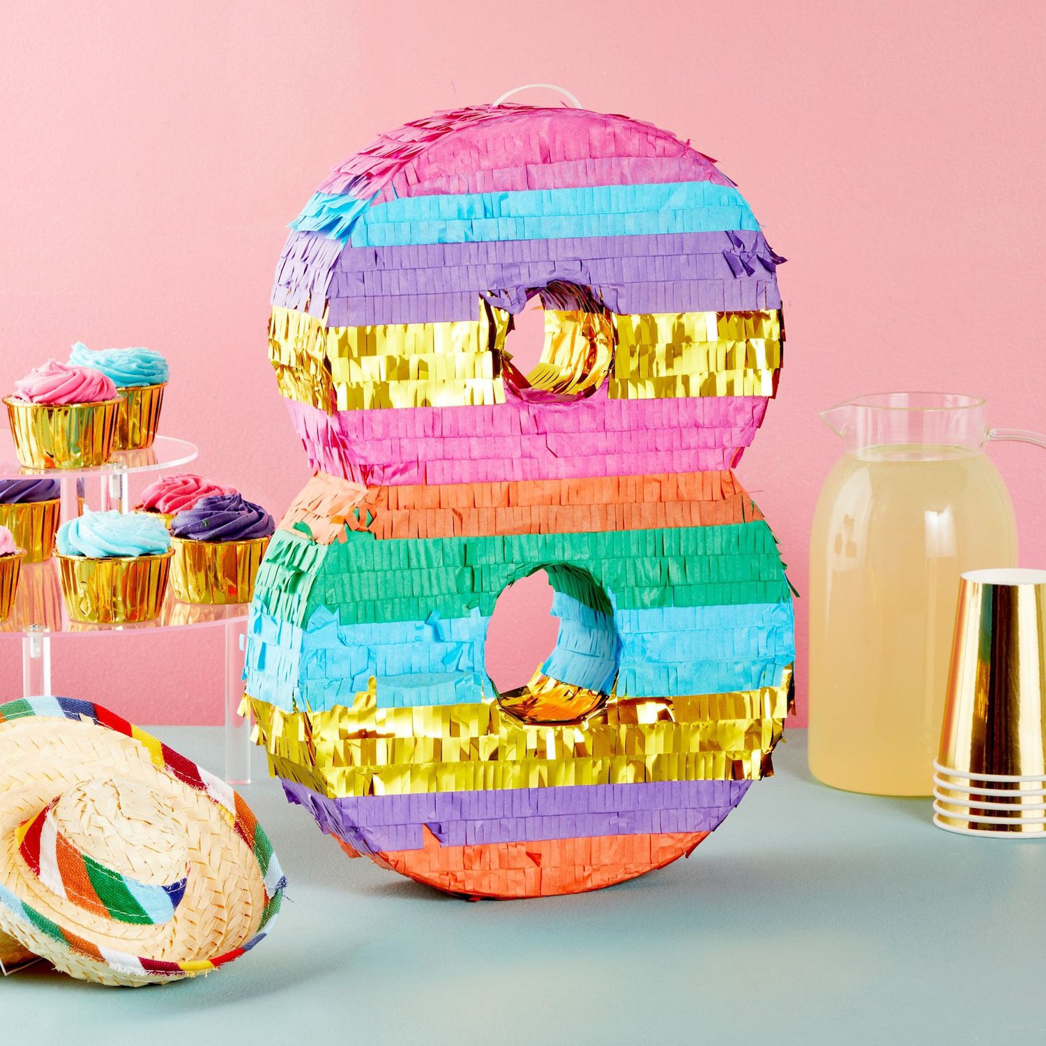 Number 5 Pull String Pinata For Boys 5th Birthday Party, Ombre Blue (16.5 X 11.6 In) - Bed Bath & Beyond - 35900812