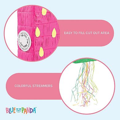 Small Pull String Watermelon Number 1 Pinata For 1st Birthday Party, 16.5x11x3"