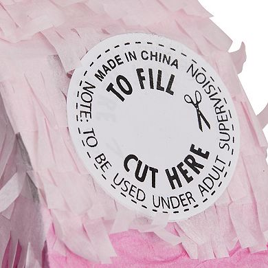 Number 9 Pinata For Kids Girl 9th Birthday Party, Gold Pink 11.35 X 16.5 X 3 In