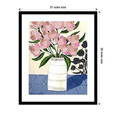 Spring Florals 5 By Marisa Anon Wood Framed Wall Art Print