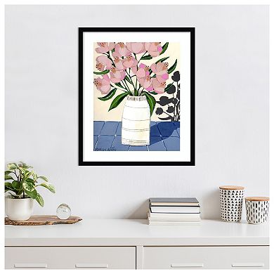 Spring Florals 5 By Marisa Anon Wood Framed Wall Art Print