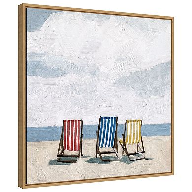 Beach Trip Ii By Emma Scarvey Framed Canvas Wall Art Print