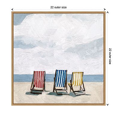 Beach Trip Ii By Emma Scarvey Framed Canvas Wall Art Print