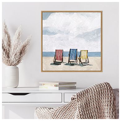 Beach Trip Ii By Emma Scarvey Framed Canvas Wall Art Print