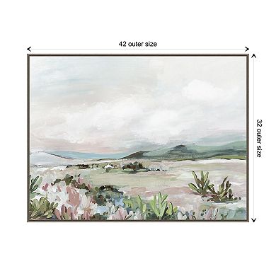 Wild Cactus Garden By Allison Pearce Framed Canvas Wall Art Print