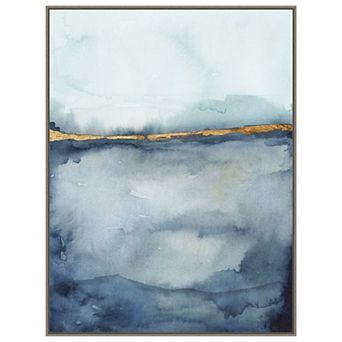 Coastal Horizon Ii By Victoria Borges Framed Canvas Wall Art Print