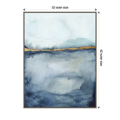 Coastal Horizon Ii By Victoria Borges Framed Canvas Wall Art Print
