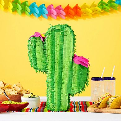 Small Cactus Pinata For Cinco De Mayo, Mexican Fiesta Party Decorations, 17x11.5
