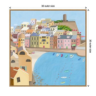 Italian Coast By Carla Daly Framed Canvas Wall Art Print