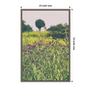 Roadside Flowers By Aledanda Framed Canvas Wall Art Print