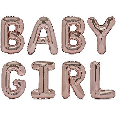 Girl Rose Gold Balloons, Baby Shower Party Decorations (16 In, 44 Pieces)