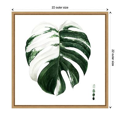 Variegated Monstera Ii By Grace Popp Framed Canvas Wall Art Print