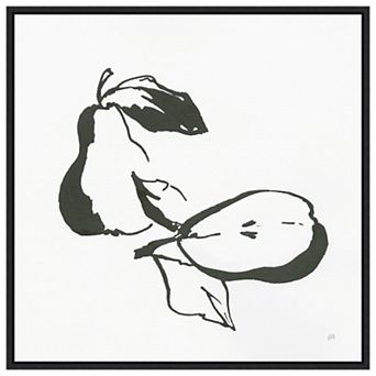Pears Bw By Chris Paschke Framed Canvas Wall Art Print