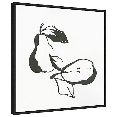 Pears Bw By Chris Paschke Framed Canvas Wall Art Print