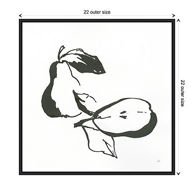 Pears Bw By Chris Paschke Framed Canvas Wall Art Print