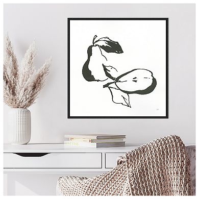 Pears Bw By Chris Paschke Framed Canvas Wall Art Print