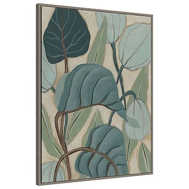 Slate Palms Ii By June Erica Vess Framed Canvas Wall Art Print