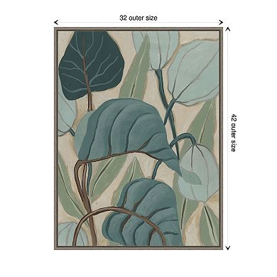 Slate Palms Ii By June Erica Vess Framed Canvas Wall Art Print