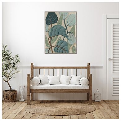 Slate Palms Ii By June Erica Vess Framed Canvas Wall Art Print