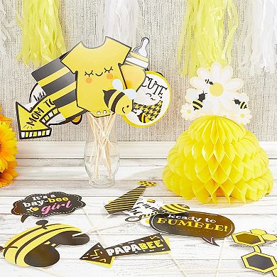 30pc Bumblebee Photo Booth Props Kit, Honey Bee Baby Shower Party Decorations