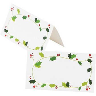 100 pc Place Cards For Table Setting Christmas Party Décor Xmas Wreath 2x3.5”
