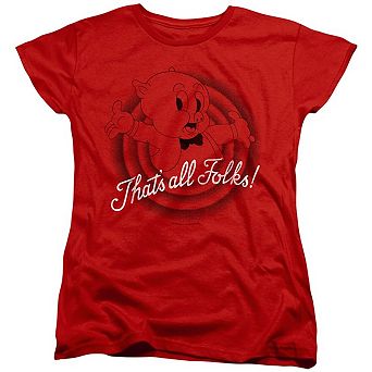 Looney Tunes That´s All Folks Short Sleeve Women´s T-Shirt