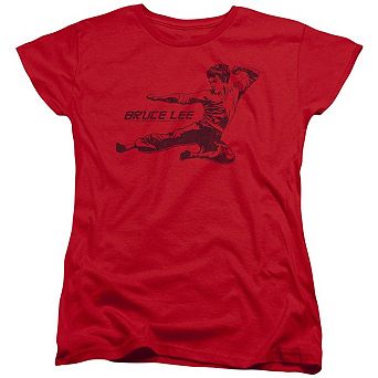 Bruce Lee Line Kick Short Sleeve Womens Tee