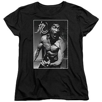 Bruce Lee Focused Rage Short Sleeve Womens Tee
