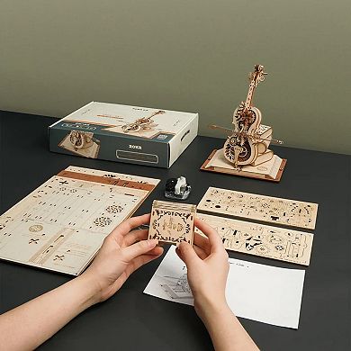 Diy 3d Music Box Puzzle Magic Cello 199pcs