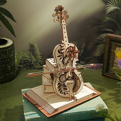 Diy 3d Music Box Puzzle Magic Cello 199pcs